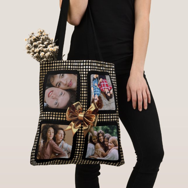 IHRE FOTOS benutzerdefinierte Collage Vorlage gold Tasche (Von Nahem)