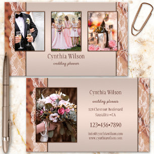 Ihre Fotos Chocolate Lace Hochzeitsplanerin Visitenkarte