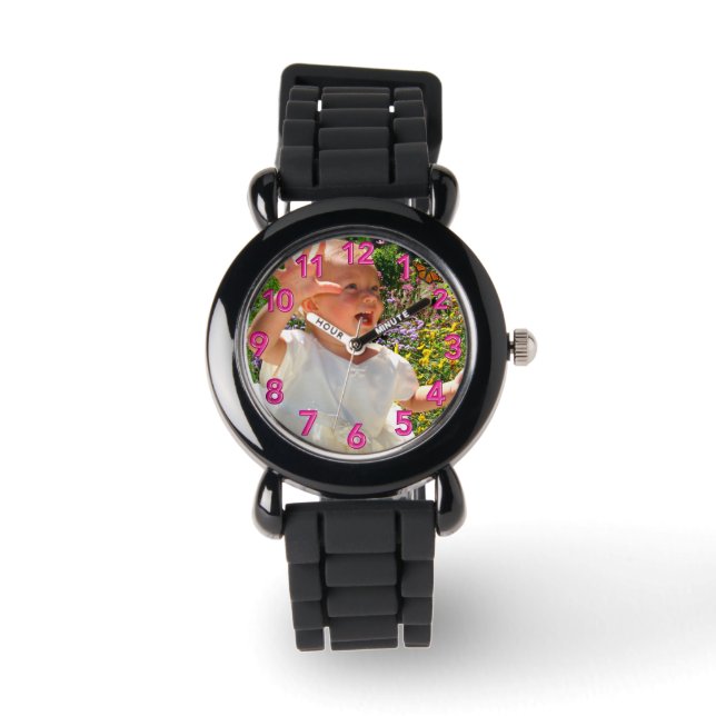 IHRE FOTOS für Mädchen und Frauen Armbanduhr (Vorderseite)