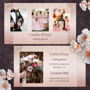Ihre Fotos Klassischer eleganter Hochzeitsplaner Visitenkarte