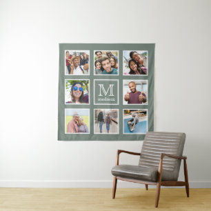 IHRE FOTOS, MONOGRAM & FARBEN-Tapeten Wandteppich