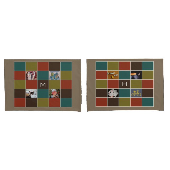 IHRE FOTOS & MONOGRAMS Kissen-Deckeln Kissenbezug (Vorderseite-Set)