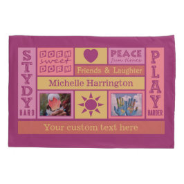 IHRE FOTOS & NAME Custom Schlafzimmerpillowcase Kissenbezug