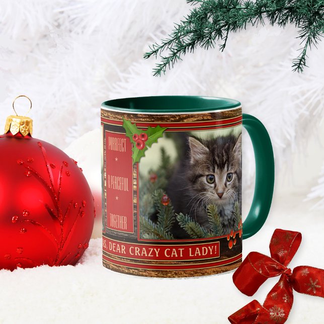 Ihre Fotos Niedlich Cat Weihnachten Tasse (Von Creator hochgeladen)