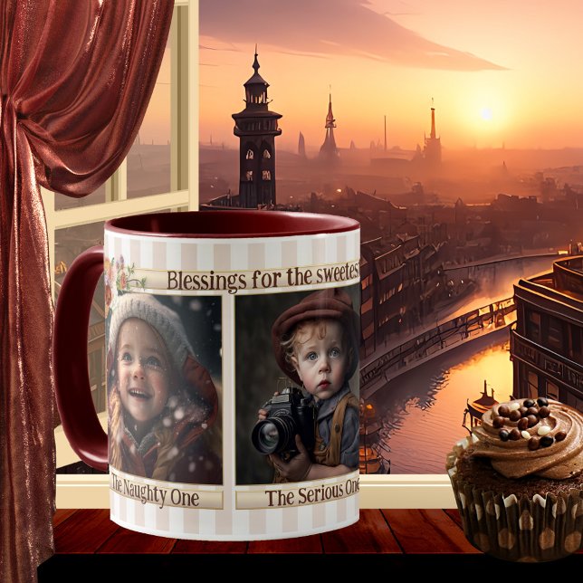 Ihre Fotos Strichen Witzige Vintage Mama Tasse (Von Creator hochgeladen)