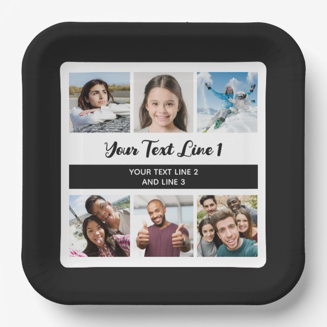 IHRE Fotos & Texte Pappteller (Vorderseite)