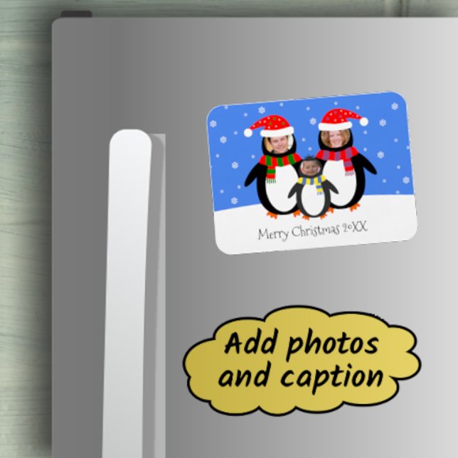 Ihre Fotos Winterpinguine Weihnachten Magnet (Von Creator hochgeladen)
