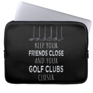 Ihre Freunde Nah und Ihre Golfklubs Naher behalten Laptopschutzhülle
