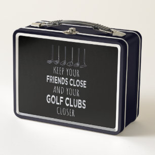 Ihre Freunde Nah und Ihre Golfklubs Naher behalten Metall Brotdose