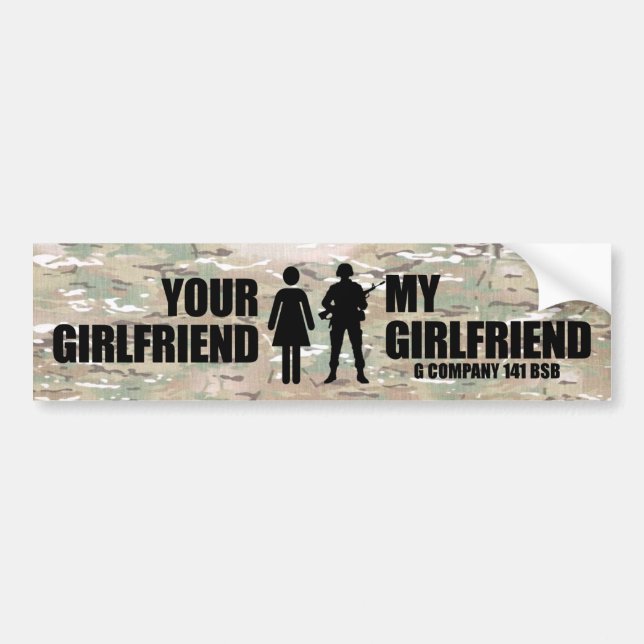 Ihre Freundin - meine Girlfriend G Company 141 BSB Autoaufkleber (Vorne)