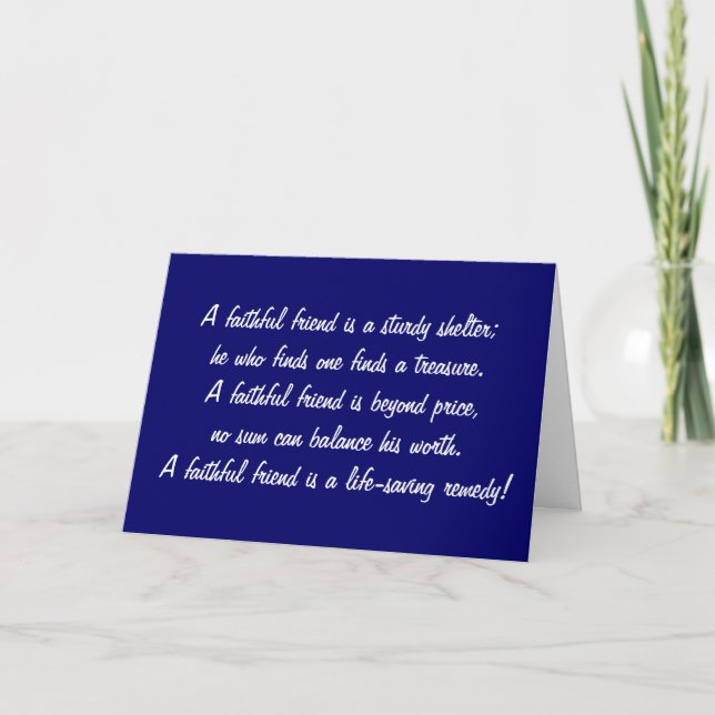 IHRE FREUNDSCHAFT IST EINE STURDY SHELTER CARD KARTE (Vorderseite)