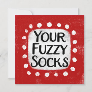 Ihre Fuzzy Socks Grußkarte Karte