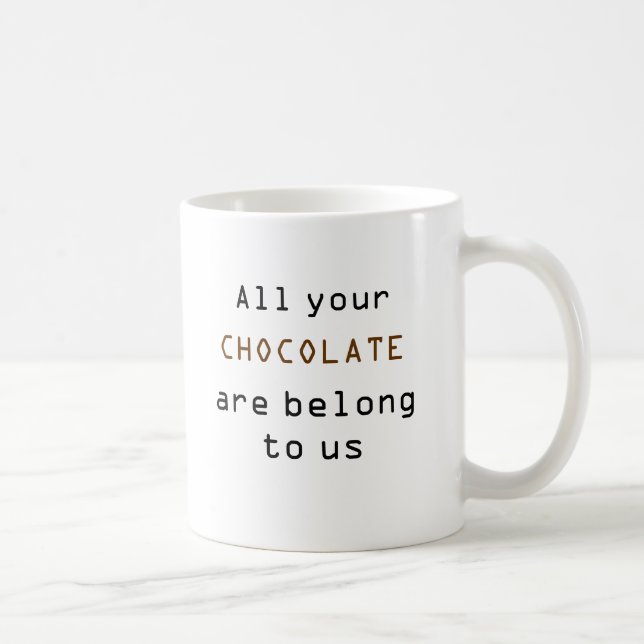 Ihre ganze Schokoladen-Tasse Kaffeetasse (Rechts)