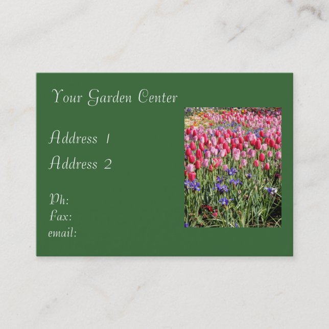 Ihre Garten-Center-Visitenkarten Visitenkarte (Vorderseite)