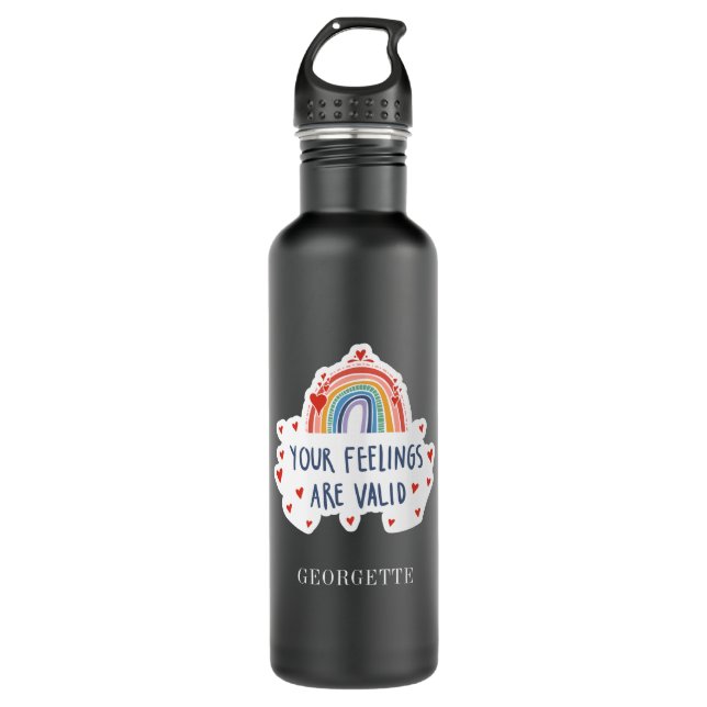 Ihre Gefühle sind ein gültiges Bewusstsein für psy Edelstahlflasche (Vorderseite)