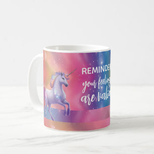 Ihre Gefühle sind gültig Regenbogenfarben Kaffeetasse