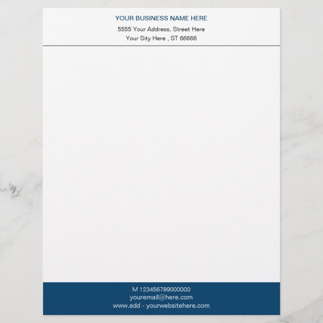 Ihre Geschäftsadresse Personalisiert modern Briefbogen (Vorderseite)