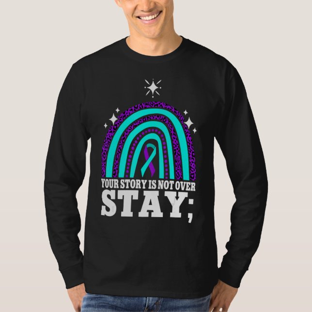 Ihre Geschichte ist nicht zu Bleibe Suizidpräventi T-Shirt (Vorderseite)
