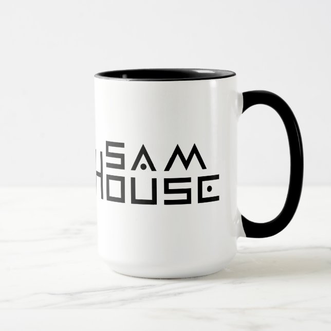 Ihre Gewohnheit 15 Unze-Wecker-Tasse Tasse (Rechts)