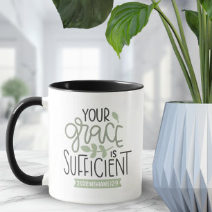 Ihre Gnade ist ausreichend Bibelverse Geschenk Tasse