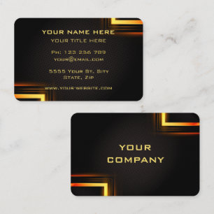 Ihre Gold Black Beruflich Golden Business Card Visitenkarte