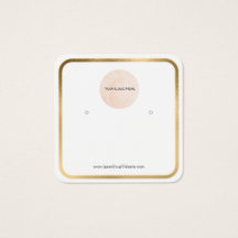 Ihre Gold-Border-Rounded-Earring-Display-Karte für
