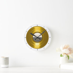 Ihre Goldaufzeichnungs-Vinylmusik-Scheiben-Uhr Runde Wanduhr