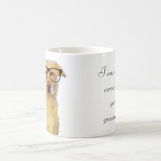 Ihre Grammatik still korrigieren Kaffeetasse