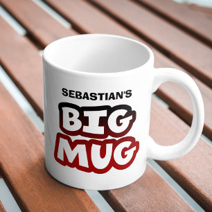 Ihre große Tasse Schwarz und Rot nennen Moderne Ty