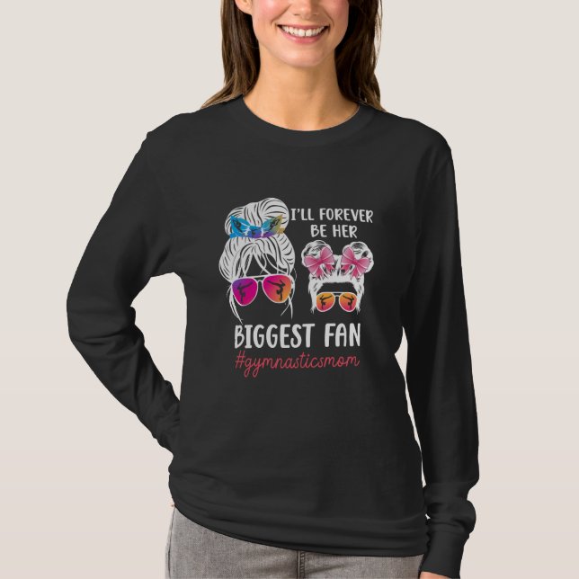 Ihre größte Fan Gymnastik Mama einer Gymnastikmama T-Shirt (Vorderseite)
