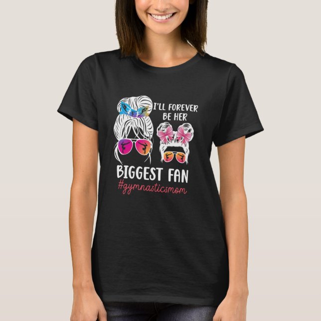 Ihre größte Fan Gymnastik Mama einer Gymnastikmama T-Shirt (Vorderseite)