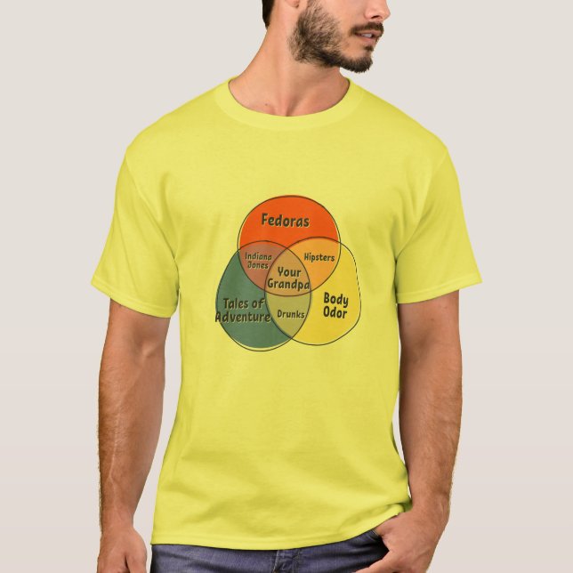 Ihre Großvater Indiana Jones Hipster Drunks Fedora T-Shirt (Vorderseite)