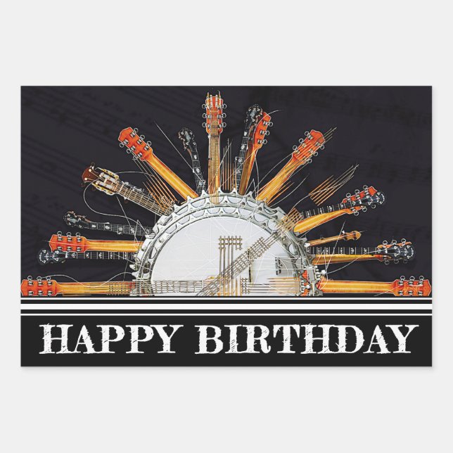 IHRE GUITAR-STRINGS IN DER SONNE GESCHENKPAPIER SET (Vorderseite 3)