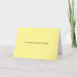 Ihre Hashtag-Nummer| Moderner Lemon Gelb Trendsett Karte