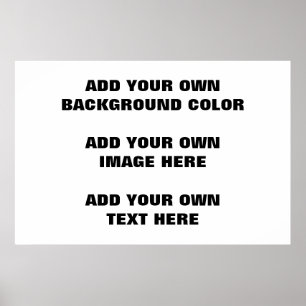 Ihre Hintergrundfarbe, Ihr Bild, Ihr eigener Text Poster