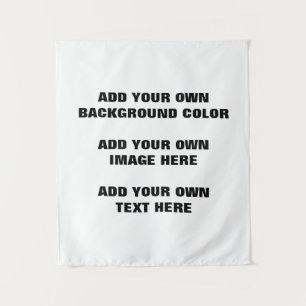 Ihre Hintergrundfarbe, Ihr Bild, Ihr eigener Text Wandteppich