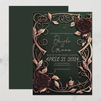 Ihre Hochzeit mit einem gotischen Stil Einladung