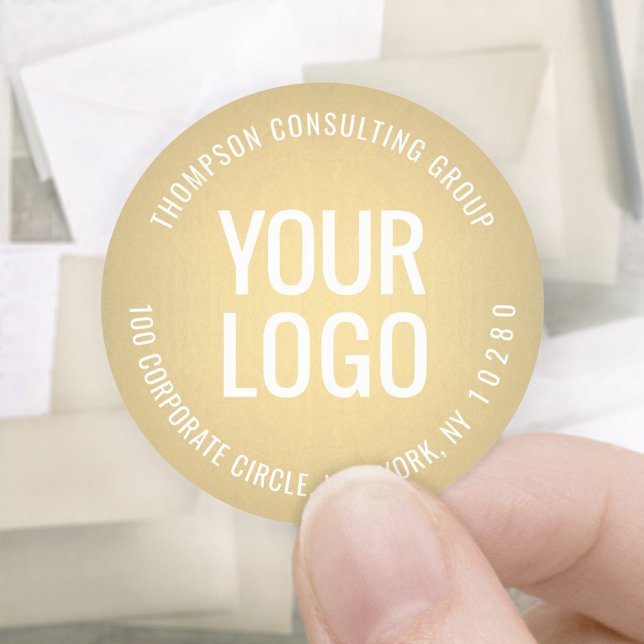 Ihre Imitate für Ihr Firmenlogo Gold Foil Rücksend Runder Aufkleber (Von Creator hochgeladen)
