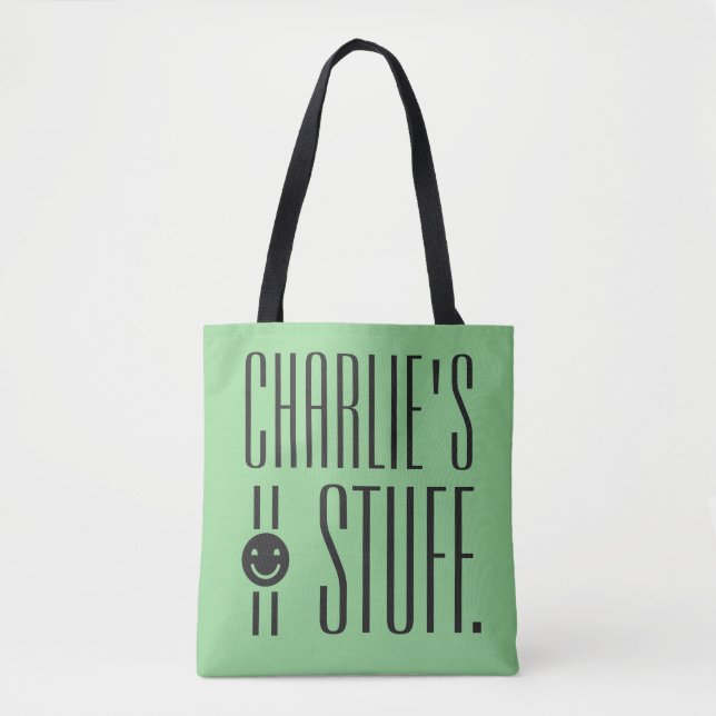 IHRE (individuelle Name & Farbe) STUFF-Taschen Tasche (Vorderseite)