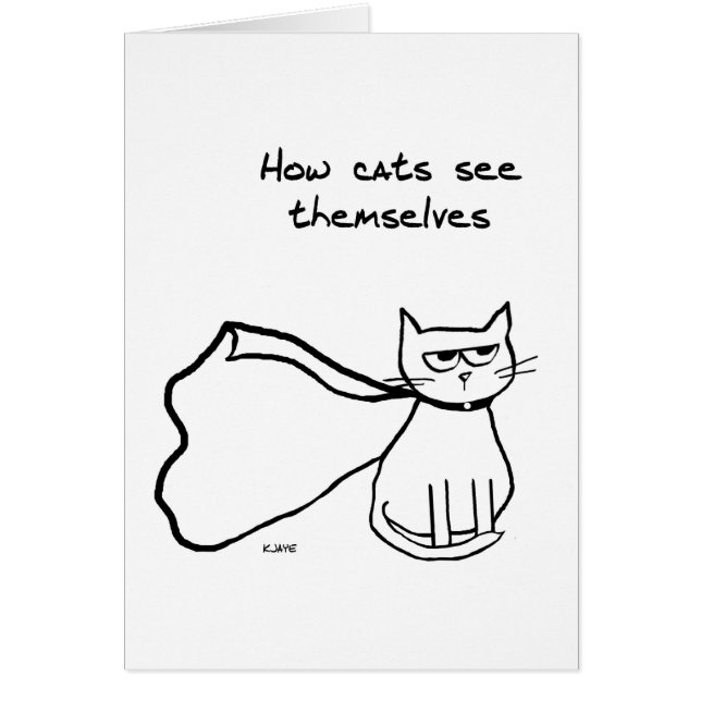 Ihre Katze der Superheld - lustiges (Vorne)