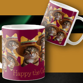 Ihre Katze in einem Collage auf einem Kaffee-Cup Kaffeetasse