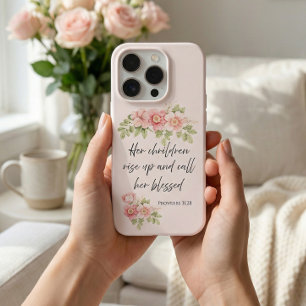 Ihre Kinder erheben sich und preisen sie selig iPhone 15 Pro Hülle