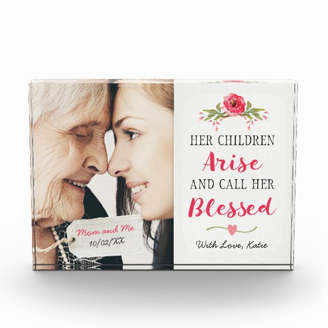 Ihre Kinder erheben sich und rufen sie BLESSED! Fotoblock (Vorderseite)