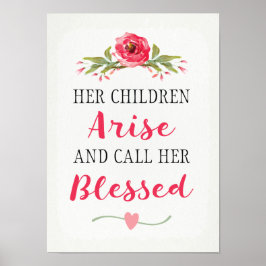 Ihre Kinder tauchen auf und nennen ihr gesegnetes Poster