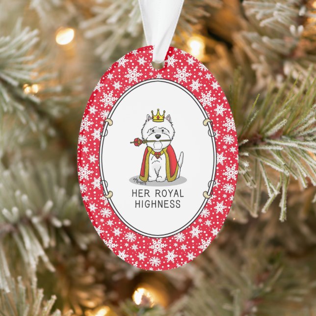 Ihre Königliche Hoheit Königin Westie Dog Ornament (Baum)