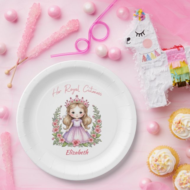 Ihre Königliche Kultur Prinzessin Pink Pappteller (Party)