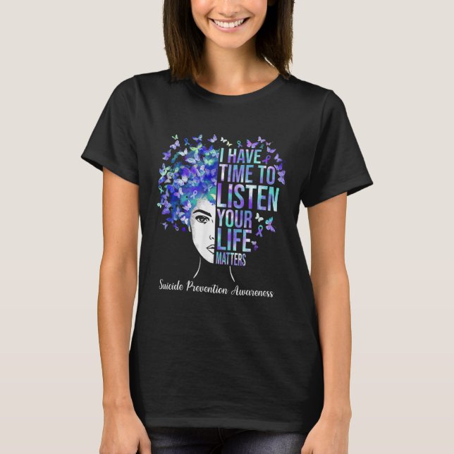 Ihre Lebensprobleme Suizidprävention Bewusstsein f T-Shirt (Vorderseite)