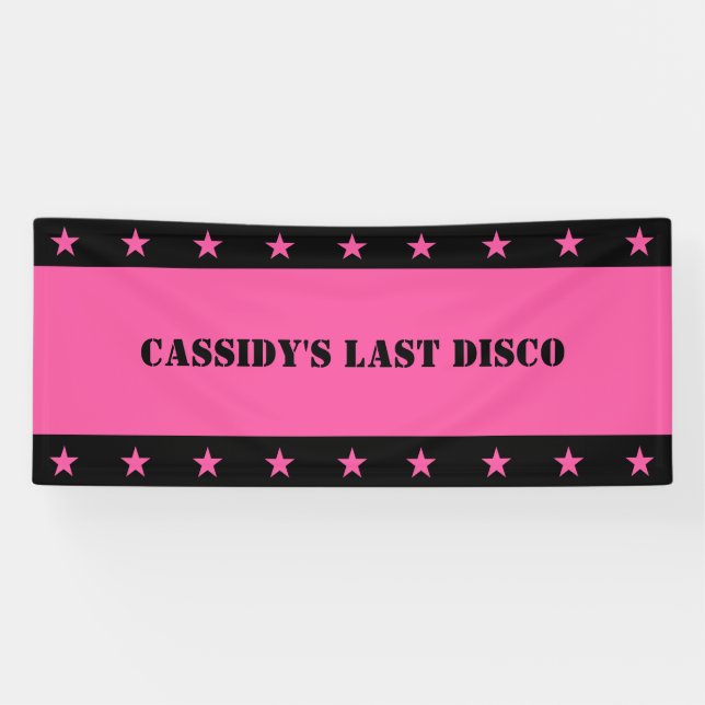 Ihre letzte Disko Pink Cowgirl Junggeselinnen-Absc Banner (Horizontal)