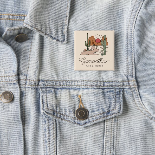 Ihre letzte Fiesta Boho Wüste Bachelorette Weekend Button (Beispiel)