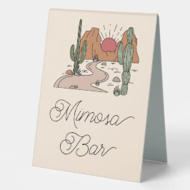 Ihre letzte Fiesta Mimosa Bar Desert Bachelorette Tischaufsteller